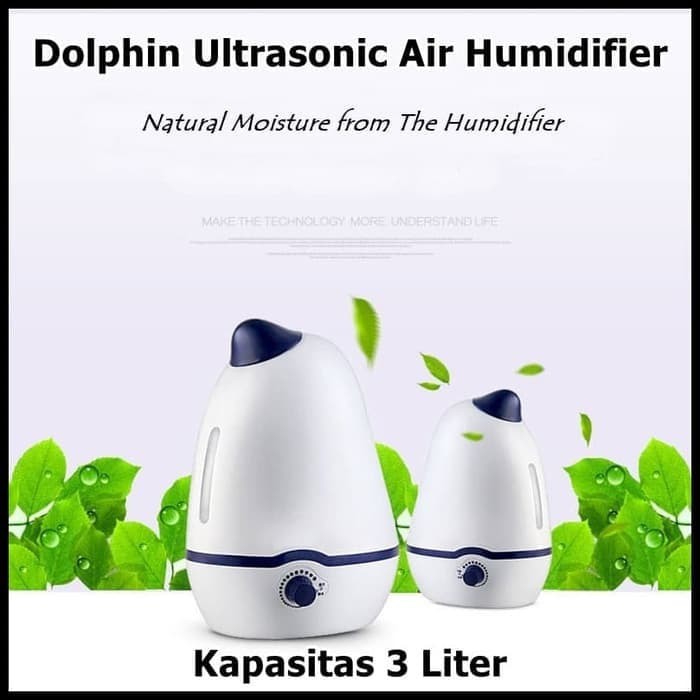 Dolphin Ultrasonic Air Humidifier Pelembab Udara 3 Liter HUMI H09