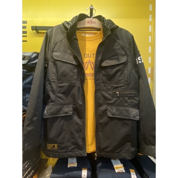 [100% ORIGINAL] MGEE PROMO JAKET BOMBER ORIGINAL ARMY HITAM COKLAT | JAKET BOMBER COWOK BRAND M.GEE