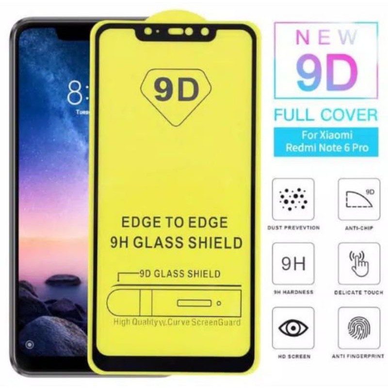 Tempered Glass Xiaomi Redmi Note 6 Pro Premium Glass Full Cover Protector Quality Anti Goes/Temper Glass/Tg