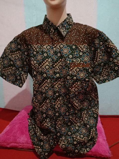 Bswart Batik Hrb026 Kenongo Hem Pendek Padi Pekalongan M L Xl Batik