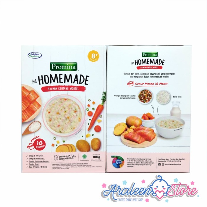 BAYI-BUBUR-SEREAL- PROMINA 8+ HOMEMADE SALMON KENTANG WORTEL -SEREAL-BUBUR-BAYI.