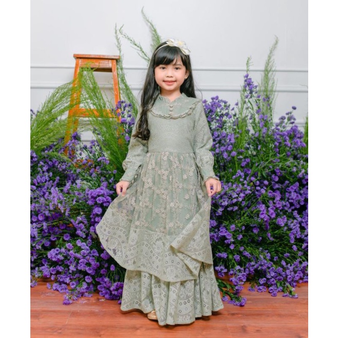 NADJA DRESS  BY AINAYYA. KIDS WARNA SAGE