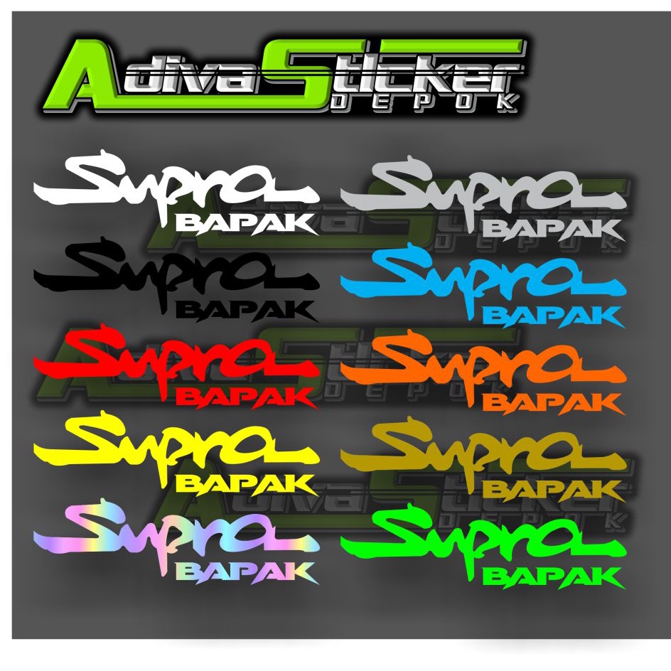 STIKER CUTTING SUPRA BAPAK