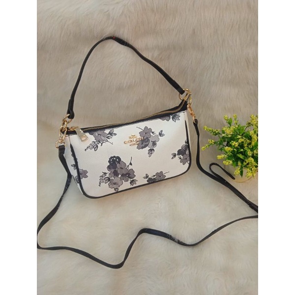 tas fashion import, tas branded  motif coach messico blossom slingbag co 2737-1, coach selempang