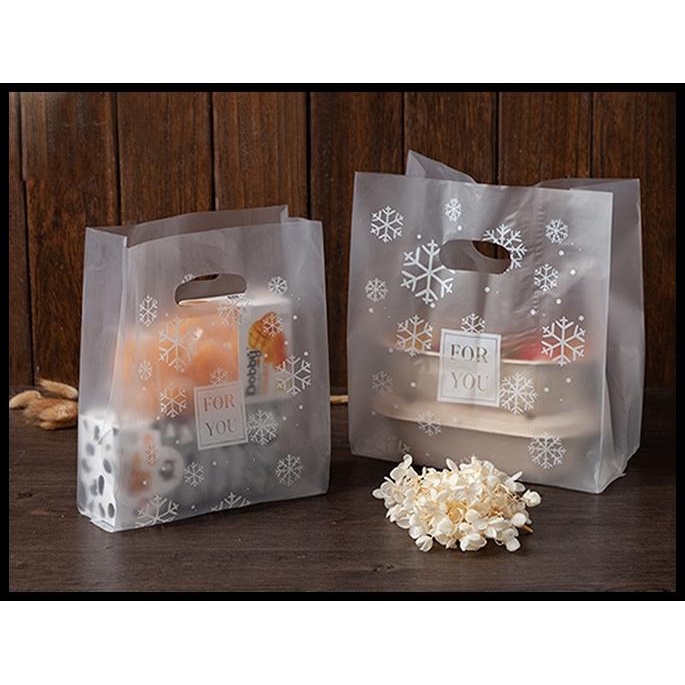 

Kantong Plastik Dove Transparan Model Jinjing / Kantong Elegan Snow