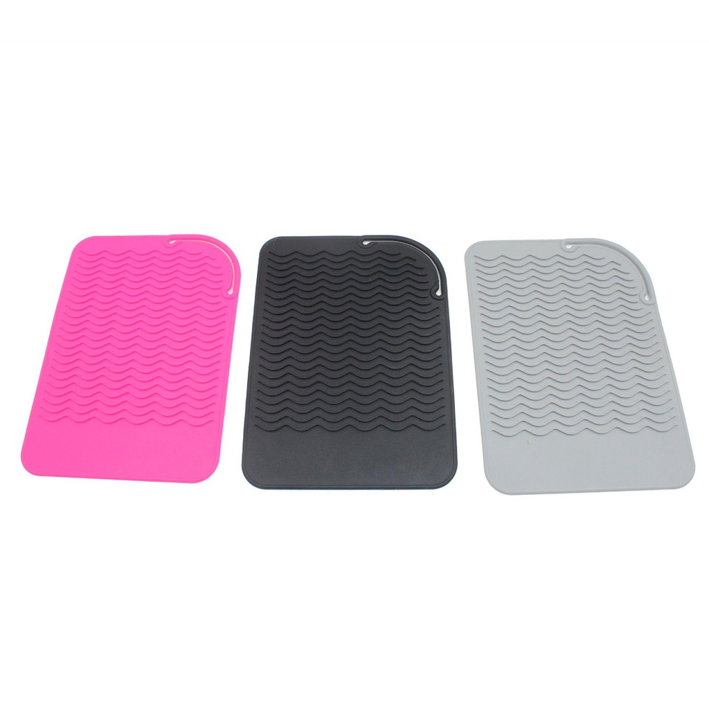 AUGUSTINA Silicone Mat Pouch Professional Home Non-slip Alat Styling Multi Fungsi Untuk Besi Datar