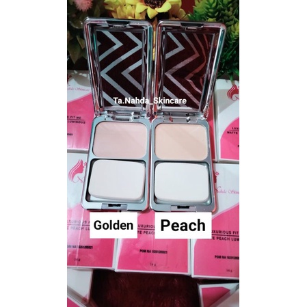 COMPACT POWDER PEACH & GOLDEN | BEDAK PADAT NAHDA SKINCARE 100% ORIGINAL