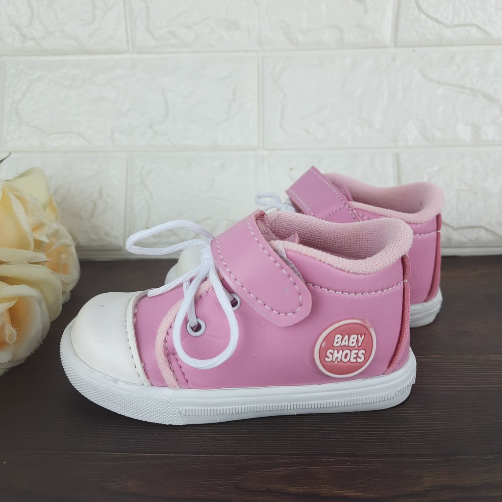 [TAMAN SEPATUKU] SEPATU TRENDY MURAH ANAK PEREMPUAN SNEAKER PINK TALI ANAK 1 2 3 TAHUN FAX04