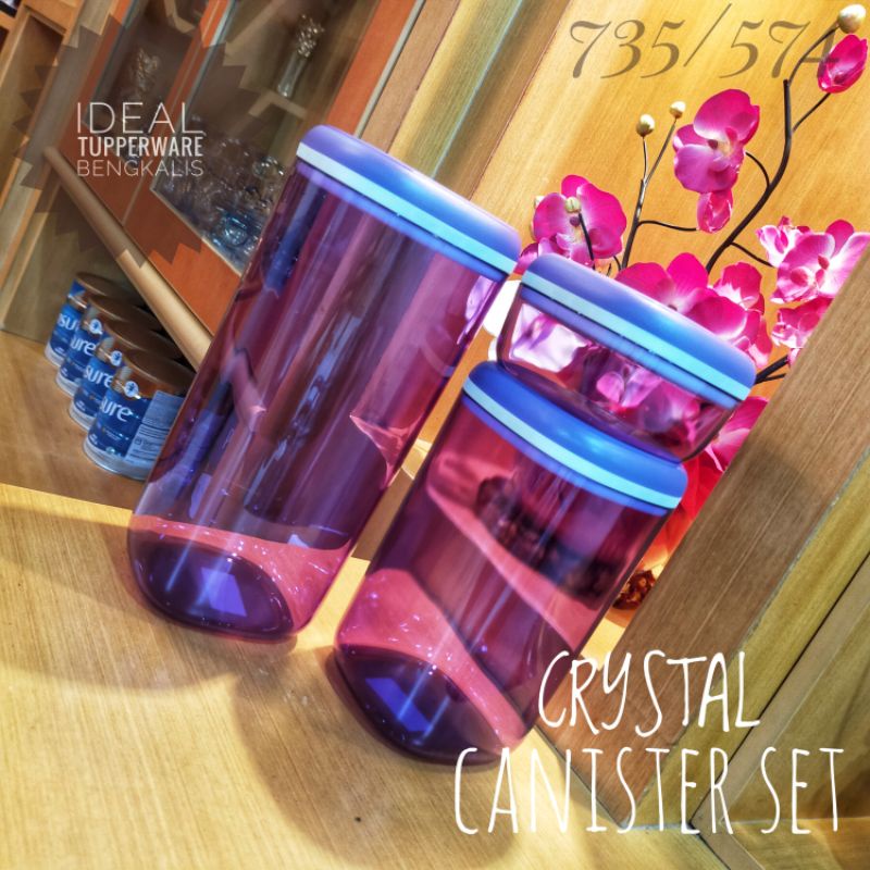 TUPPERWARE - CRYSTAL CANISTER SET (3PCS)