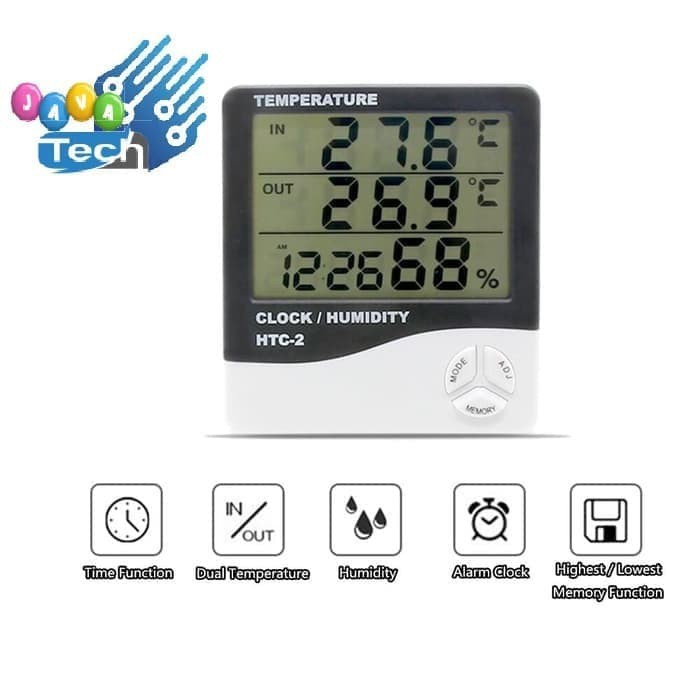 Termometer Hygrometer HTC-2 / Alat Pengukur Suhu Dan Kelembaban