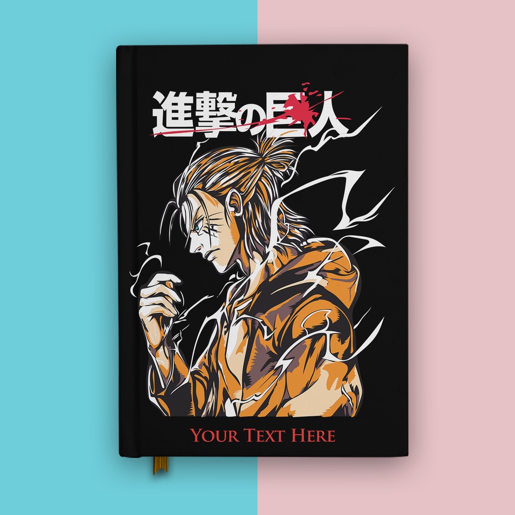 

Notebook Anime Attack On Titan Eren Yeager Titan 3 Buku Tulis Hardcover Diary Jurnal Custom Nama