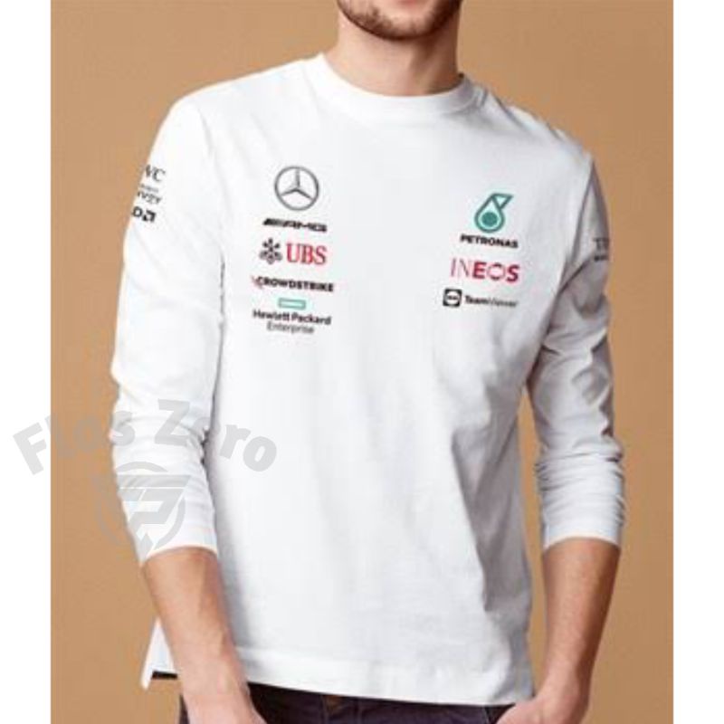 Baju Kaos Pria Lengan Panjang Mercedes Benz Petronas Formula One