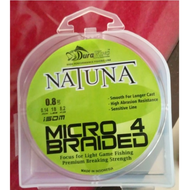 Senar Pancing Duraking PE Micro 4 Braided Natuna 0.8 Panjang 150m