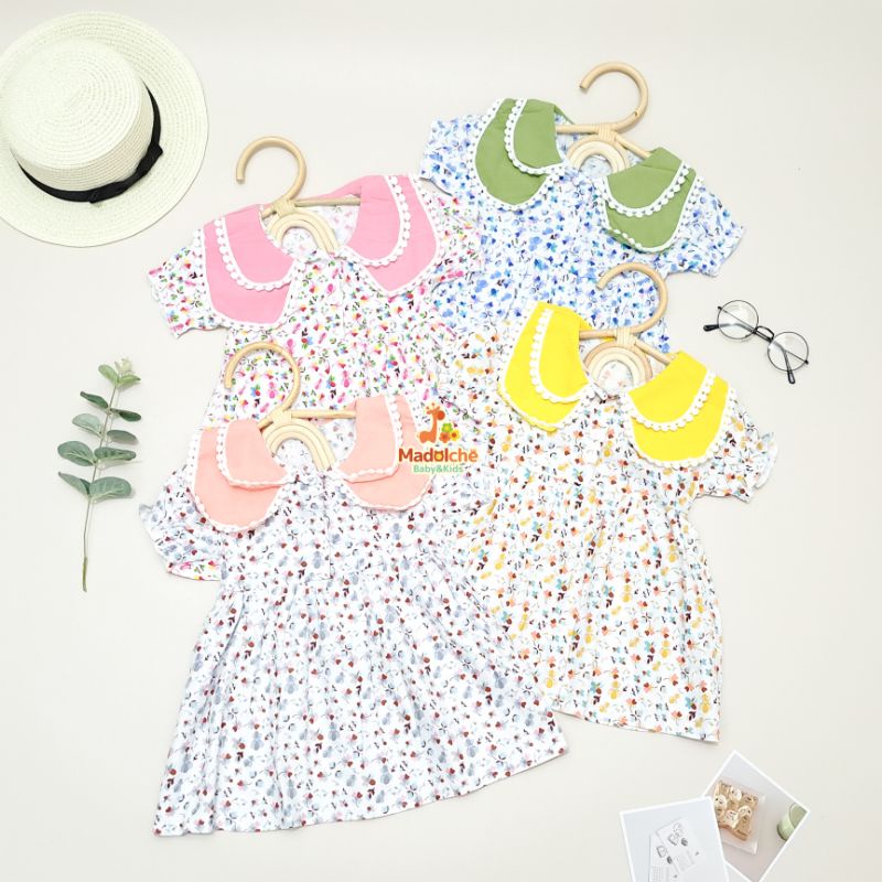 Nancy Dress Katun Impor Anak Perempuan Usia 1-3 Tahun | Dress Impor Anak Cewek