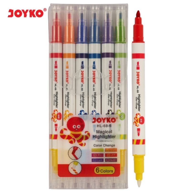 

Magical Highlighter Penanda Berwarna HL-68-6 1 Set 6 Pcs Warna