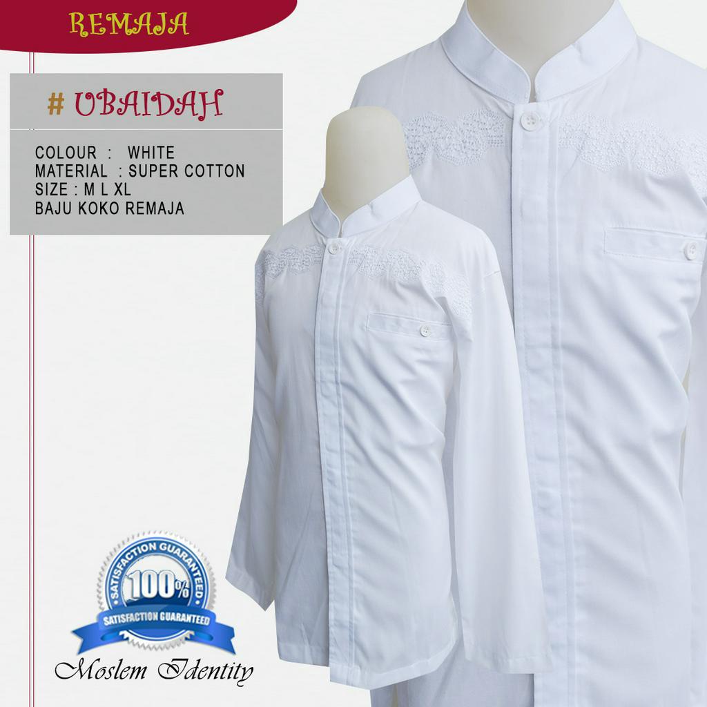 Baju Koko Putih  Remaja Lengan  Panjang