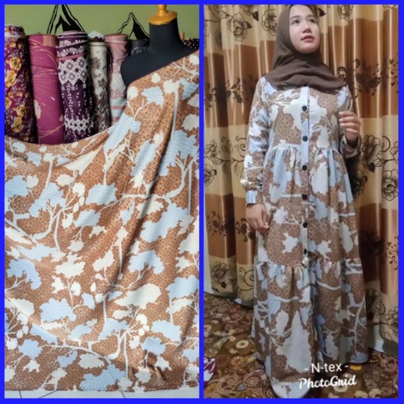 Kain Bahan Maxmara Lux Tree Coksu harga per 0.5m