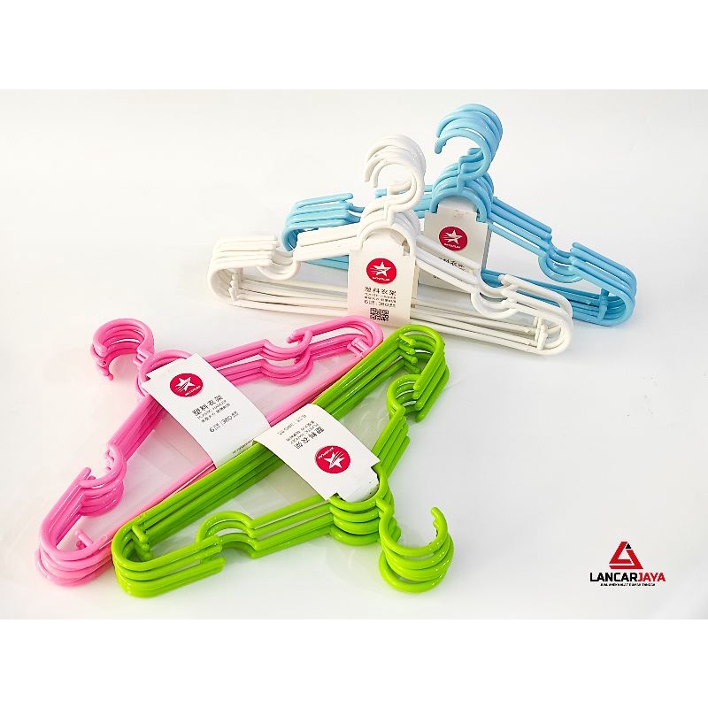 Hanger Plastik Bintang Warna