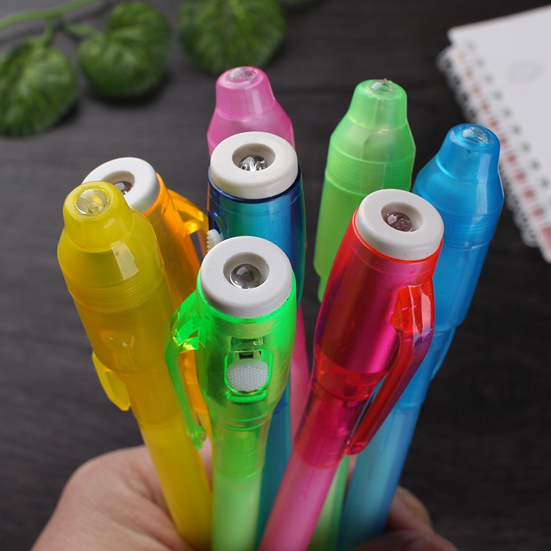 (COD) Invisible Pen With UV Light / Pulpen Nyontek / Bolpen Conten / Magic Pen / Pulpen Ajaib / Bolpen Rahasia
