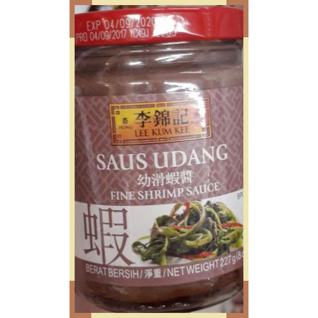 

Lee Kum Kee | fine shrimp sauce | | 227 g | product of china | udang