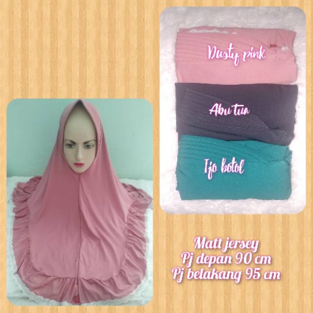 Hijab instan jumbo mix renda