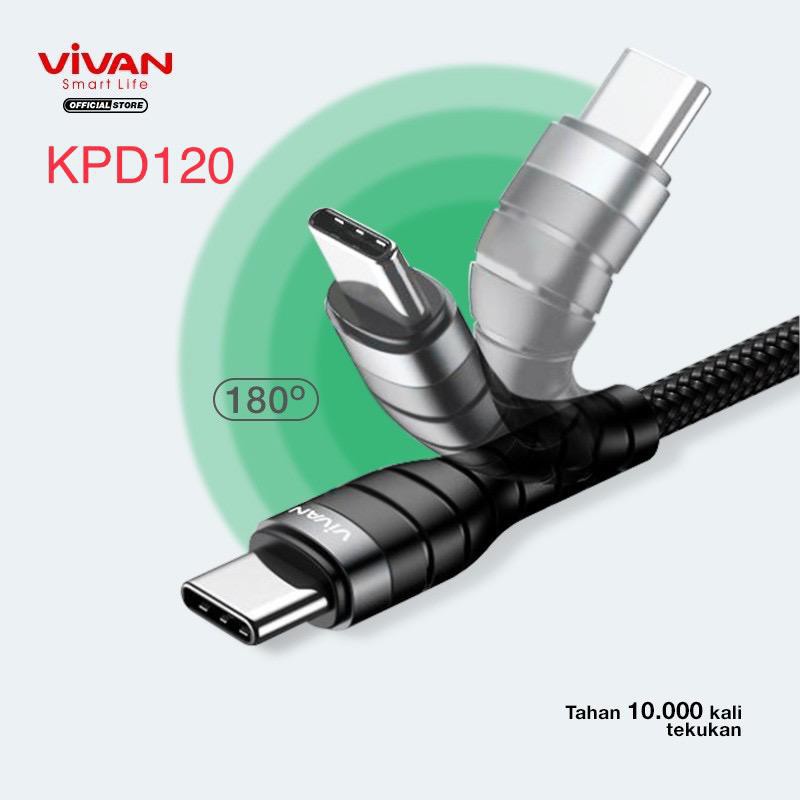 KABEL DATA VIVAN KPD100S TYPE-C TO TYPE-C  100CM ORIGINAL