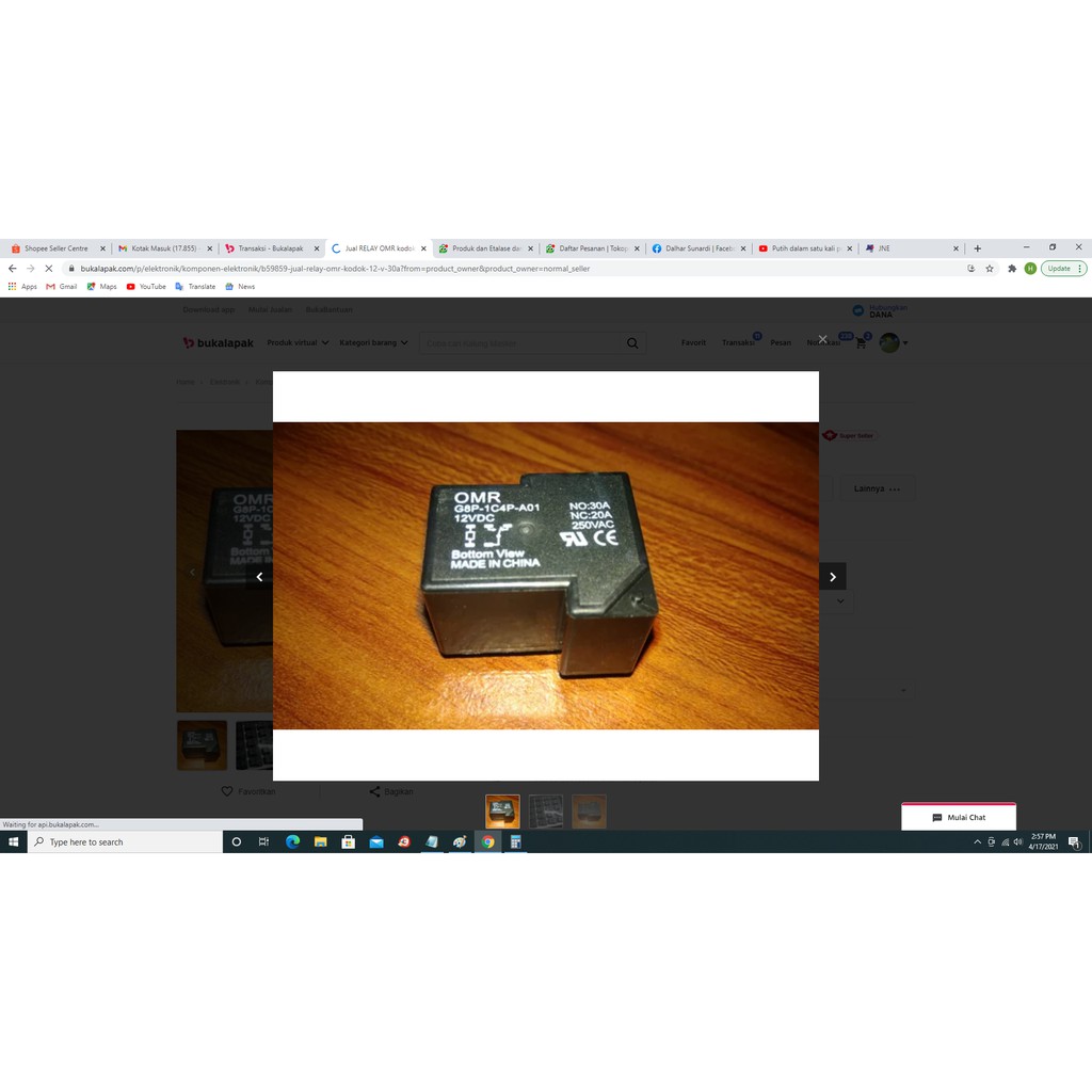 relay omr kodok 12v 30a