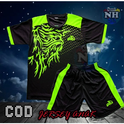 COD Bayar ditempat Jersey Kostum Baju Olahraga Setelan ANAK Motif Macan Kaos Volly Kostum Badminton Baju Futsal Dan Sepak bola