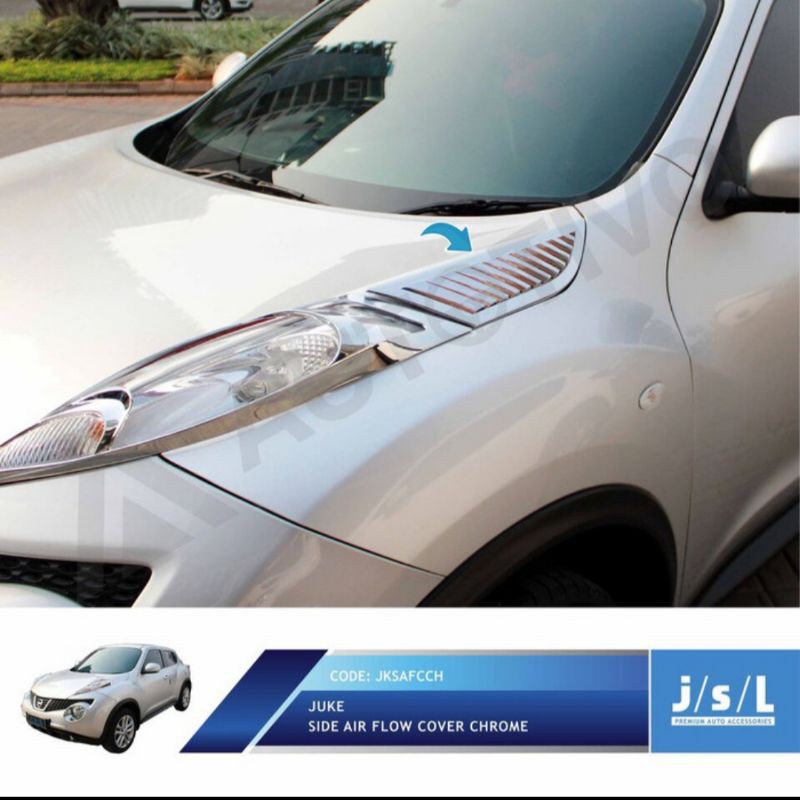 list ventilasi samping Nissan Juke/ side air flow cover chrome jsl