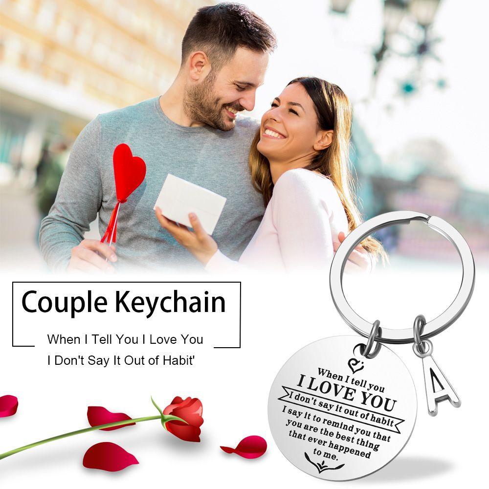 Gantungan Kunci Desain I Don 't Say It Out of Habit Romantis Untuk Hadiah Valentine / Natal