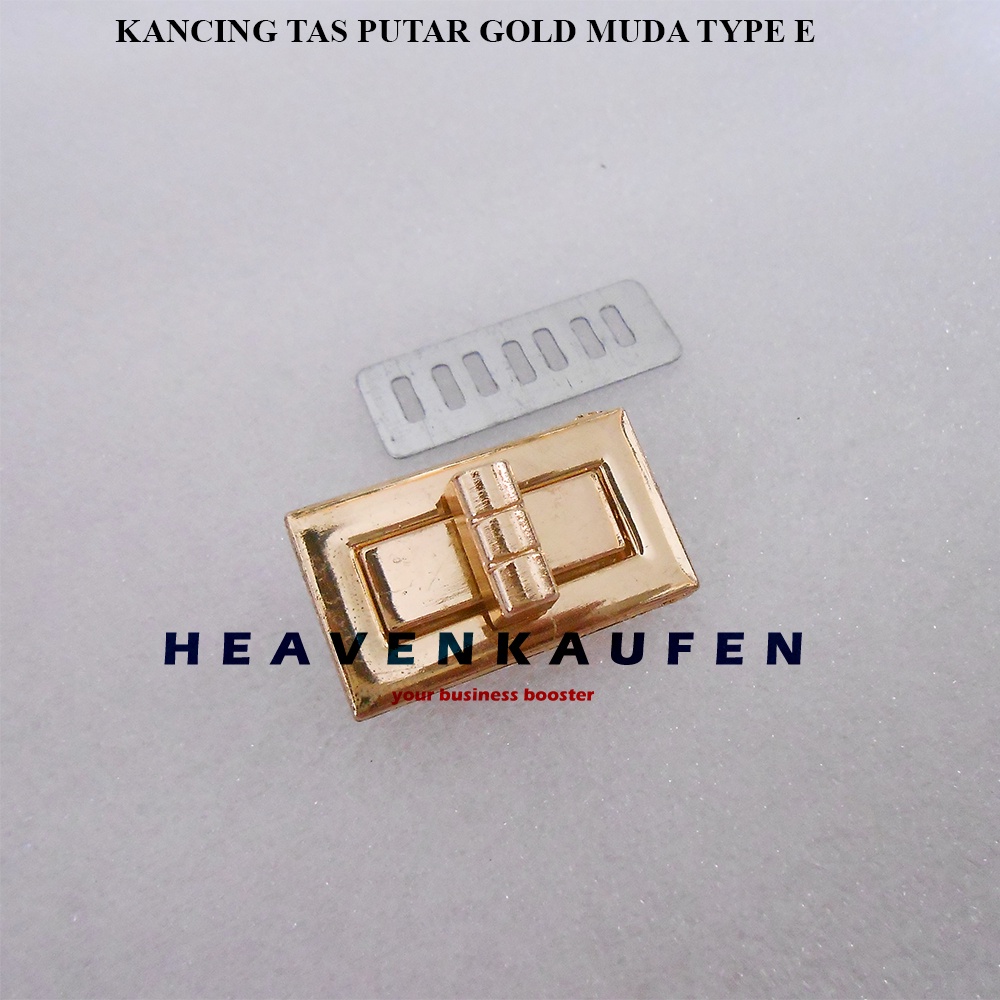 Kancing Tas Wanita Cewek Lock Bag Gold Muda Emas Muda Type E