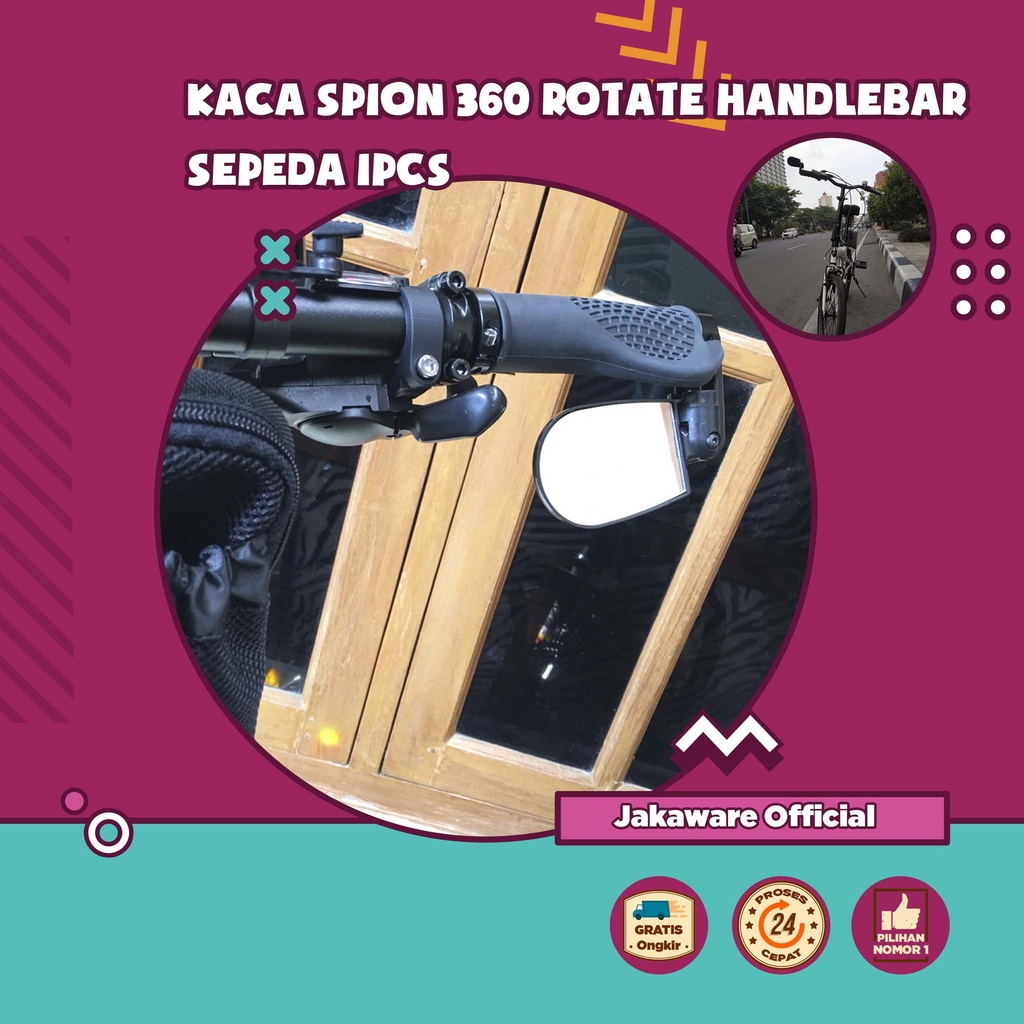 KACA SPION 360 ROTATE HANDLEBAR SEPEDA 1PCS GUNUNG LISTRIK LIPAT MTB ANAK SELI SEPEDAH FEDERAL ROADB