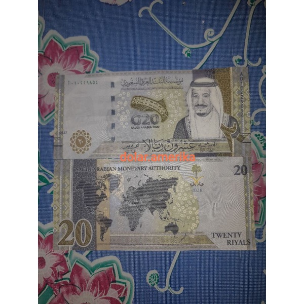 SAR 20 RIYALS RIYAL ARAB SAUDI BUKAN DOLLAR DOLAR AMERIKA USD EURO POUNDSTERLING WON RINGGIR DIRHAM