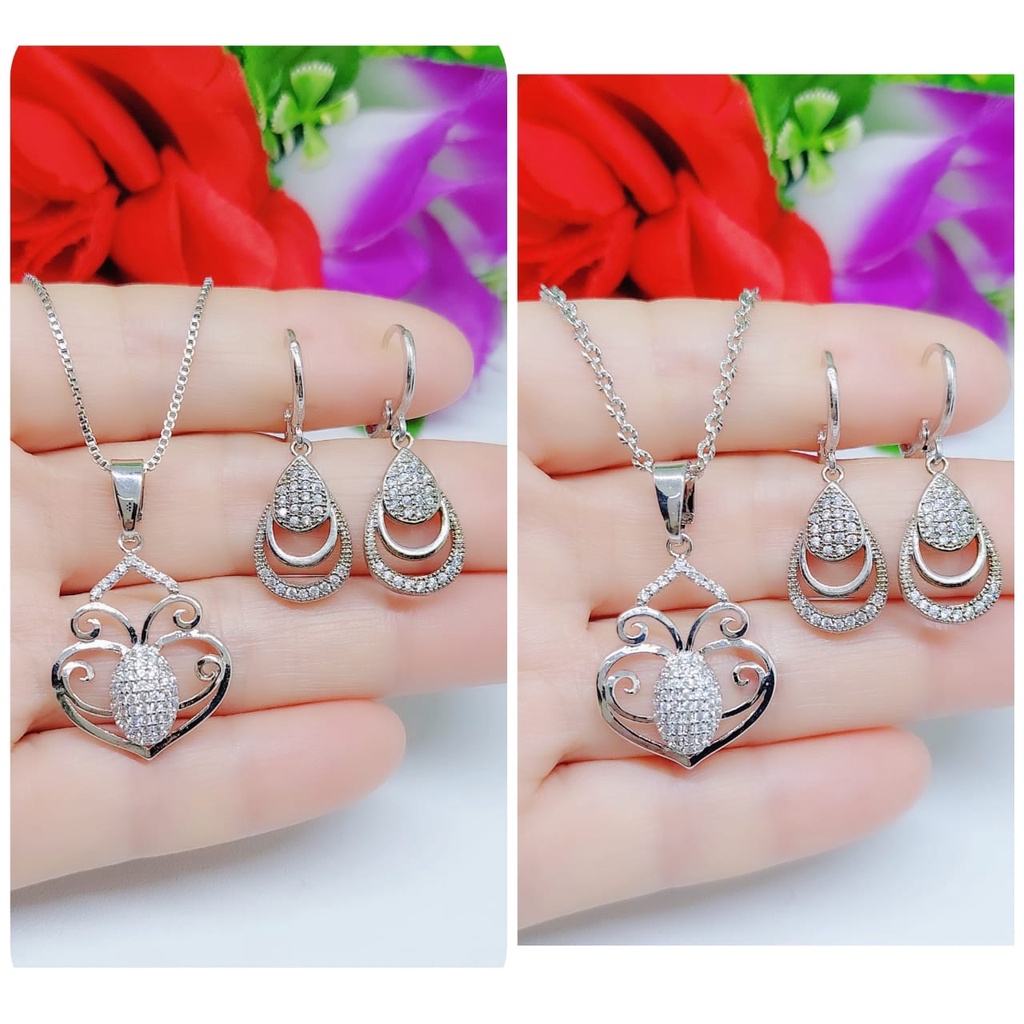 Set perhiasan kalung dan anting lapis emas A4,A5