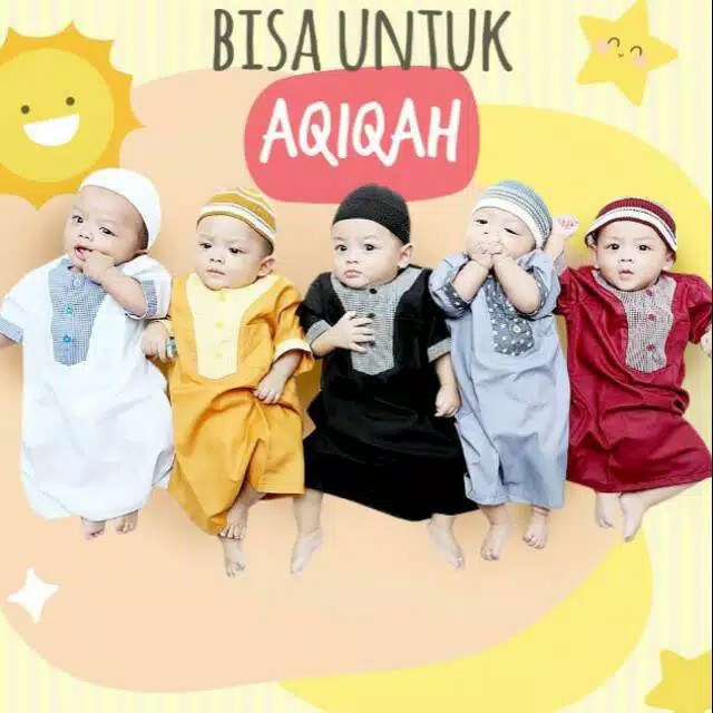 Baju Koko Bayi Baju Muslim Newborn Baju Aqiqah Baju Bayi Shopee Indonesia