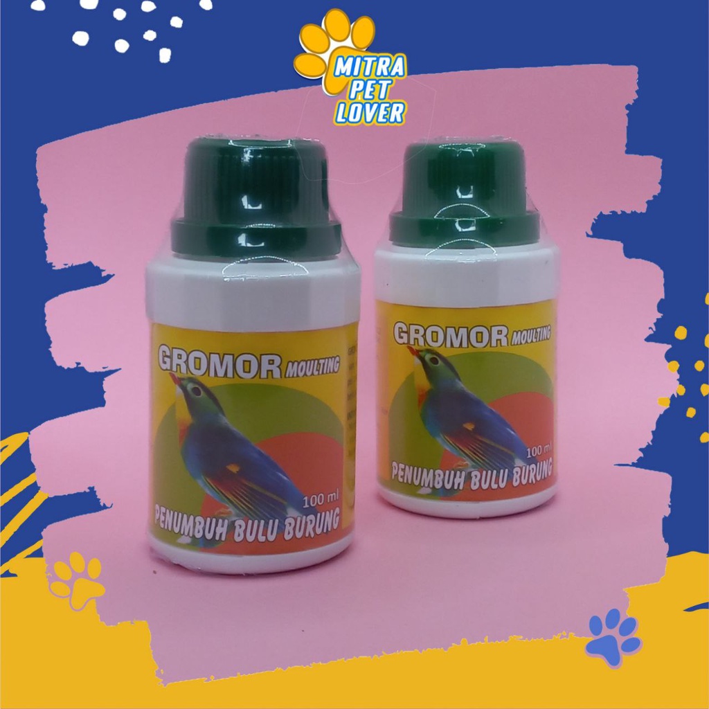 OBAT PENUMBUH BULU BURUNG - GROMOR MOULTING 100 ML ORIGINAL - MENUMBUHUHKAN MENGUATKAN BULU MENGHALUSKAN MENGKILAUKAN AMPUH AMAN - MURAH ASLI KUALITAS - PET ANIMAL HEALTHCARE TAMASINDO KESEHATAN &amp; VITAMIN TERNAK HEWAN BINATANG PELIHARAAN MITRAPETLOVER