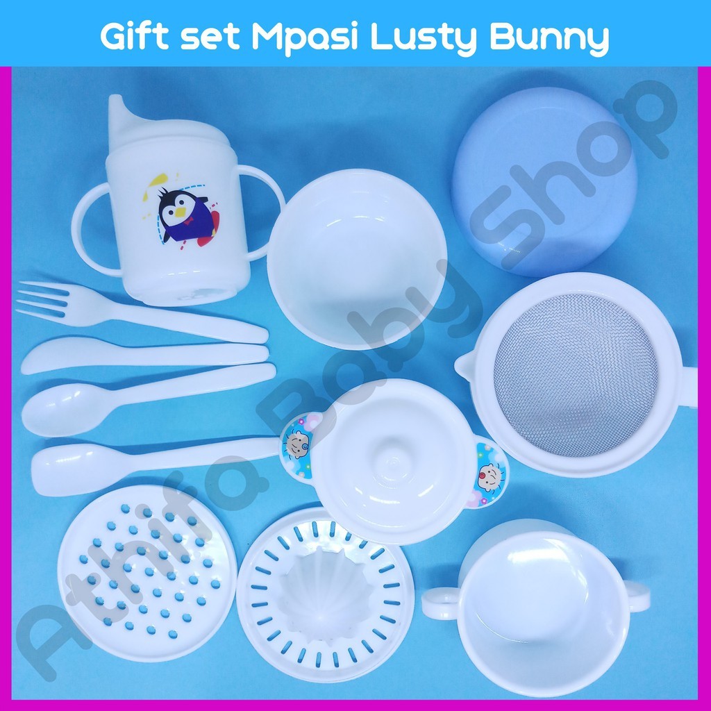 Lusty Bunny Feeding Set Tempat Makan Bayi Food Maker Lustybunny LB-1883 Perasan Jeruk