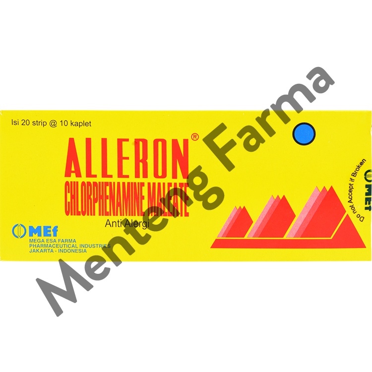 Alleron 4 Mg 10 Kaplet - Obat Alergi Gatal Gatal Rhinitis dan Biduran