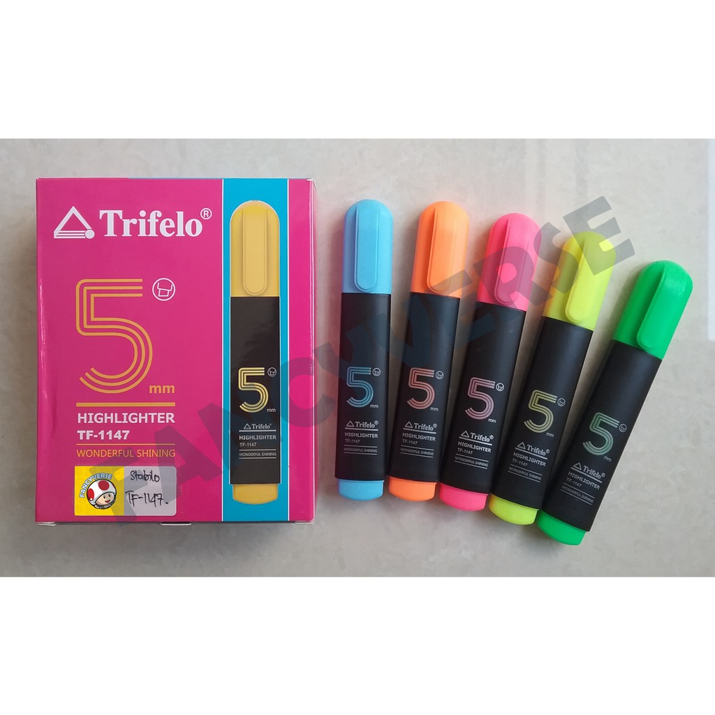 

Stabilo 5 Warna (TF-1147) / 1 Box isi 12 Pcs / Highlighter