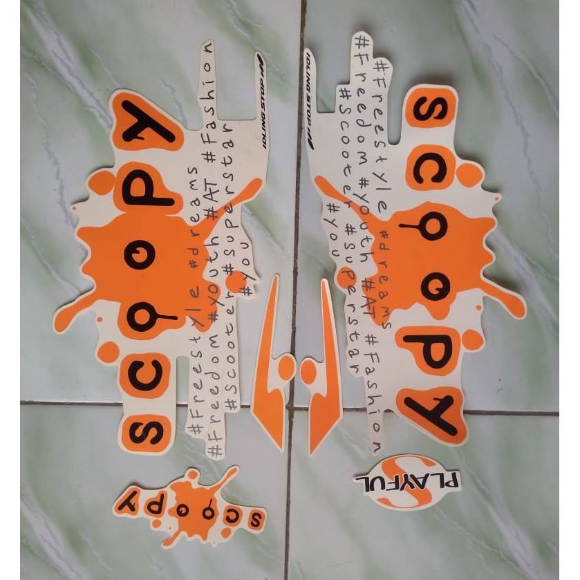 stiker striping bodi motor honda scoopy playful 2018