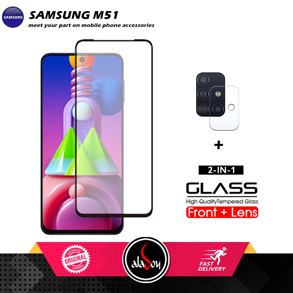 PAKET Tempered Glass Layar Samsung M51 Free Tempered Glass Camera