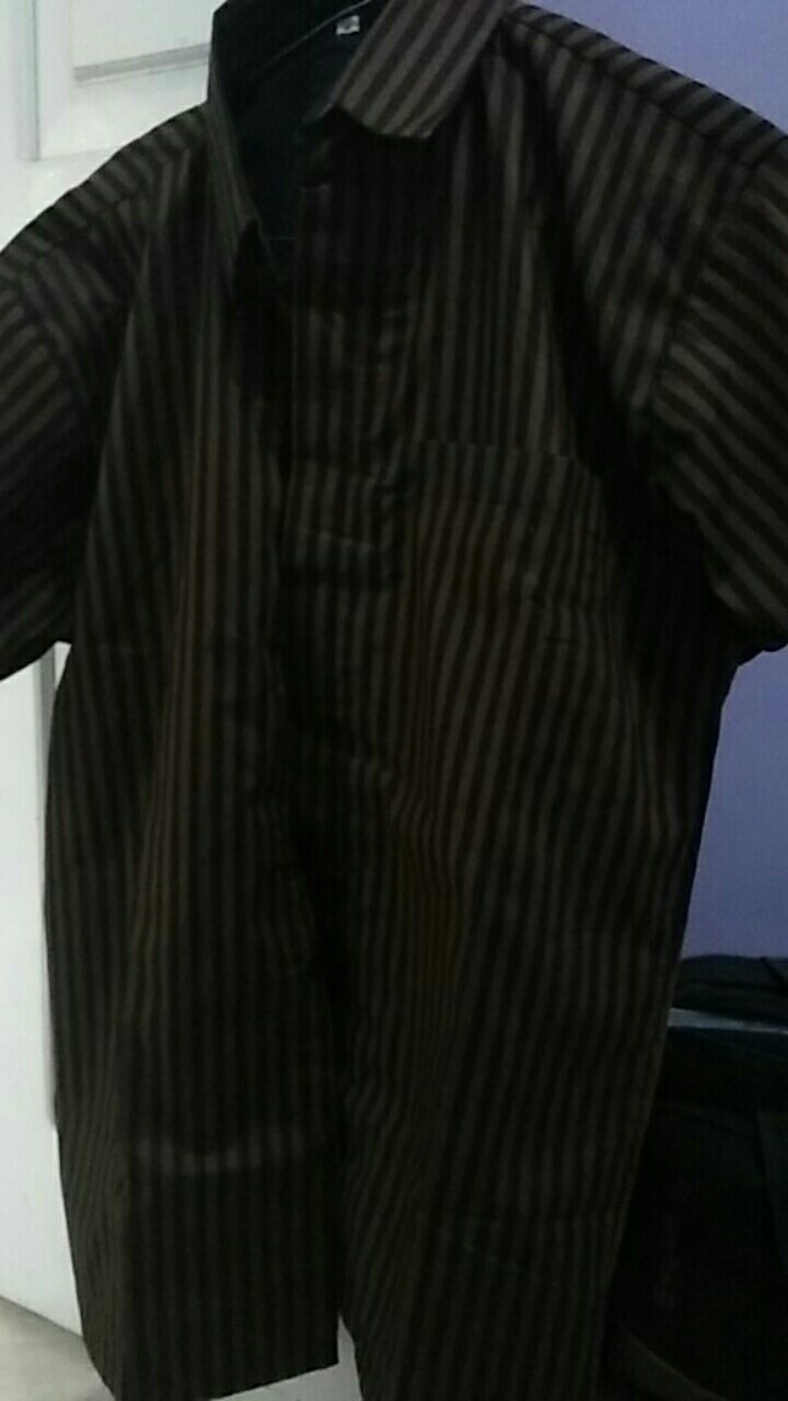 Lurik Coklat Pendek Kemeja Batik Pria Full Furing Bahan Katun Halus Primisima