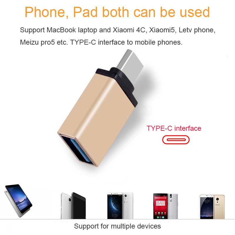 OTG TYPE C UNTUK HANDPHONE SMARTPHONE TO USB 3.1 HIGH TRANSFER RATE USB TYPE C OTG MICRO - SILVER