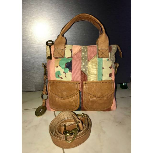 Tas Fossil Patchwork Vintage Ori Preloved SOLD tokped