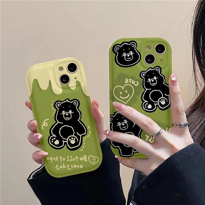 Case Motif Beruang Matcha Musim Panas Untuk iPhone 12 13 11 Pro Max X Xs Max Xr fubf