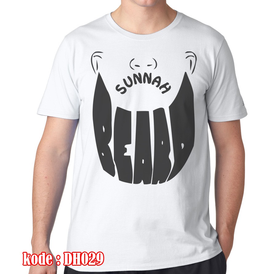 Baju Kaos Islami Muslim Dakwah Sunnah Jenggot beard itu sunnah
