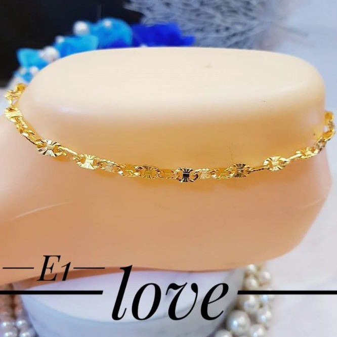 Xuping gelang kaki lapis emas 24k 0314n