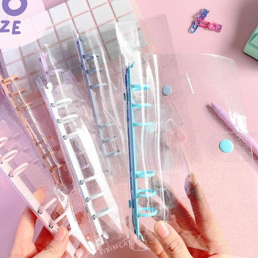 

Recommended (A6 Size) Binder PVC Jelly Cover Case 6 Ring Warna*