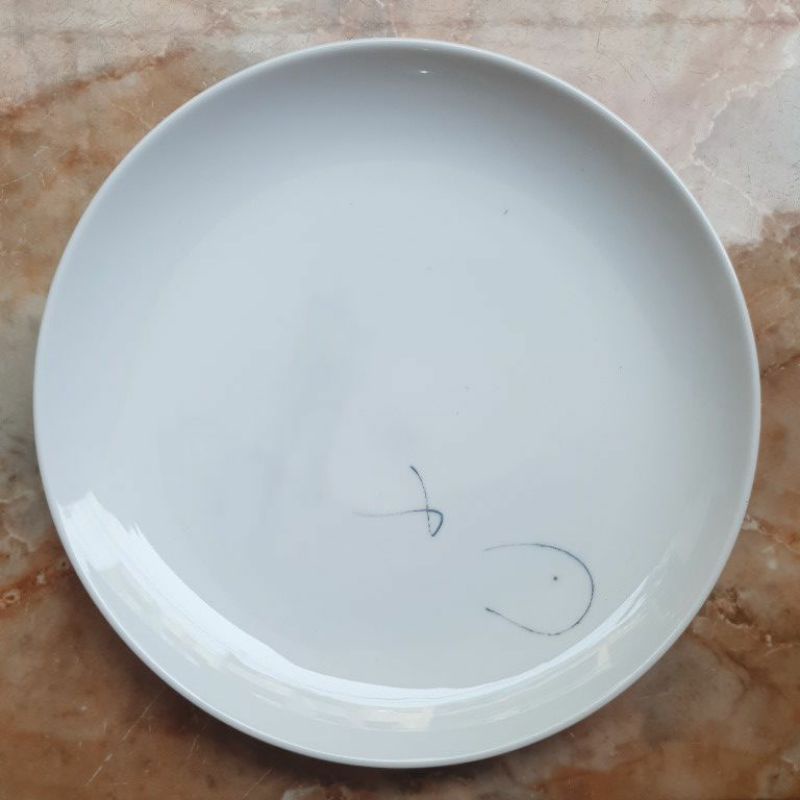 Piring Spaghetti / Piring Porcelain / Piring Keramik Putih / Piring Hotel-Polos rijek bintik