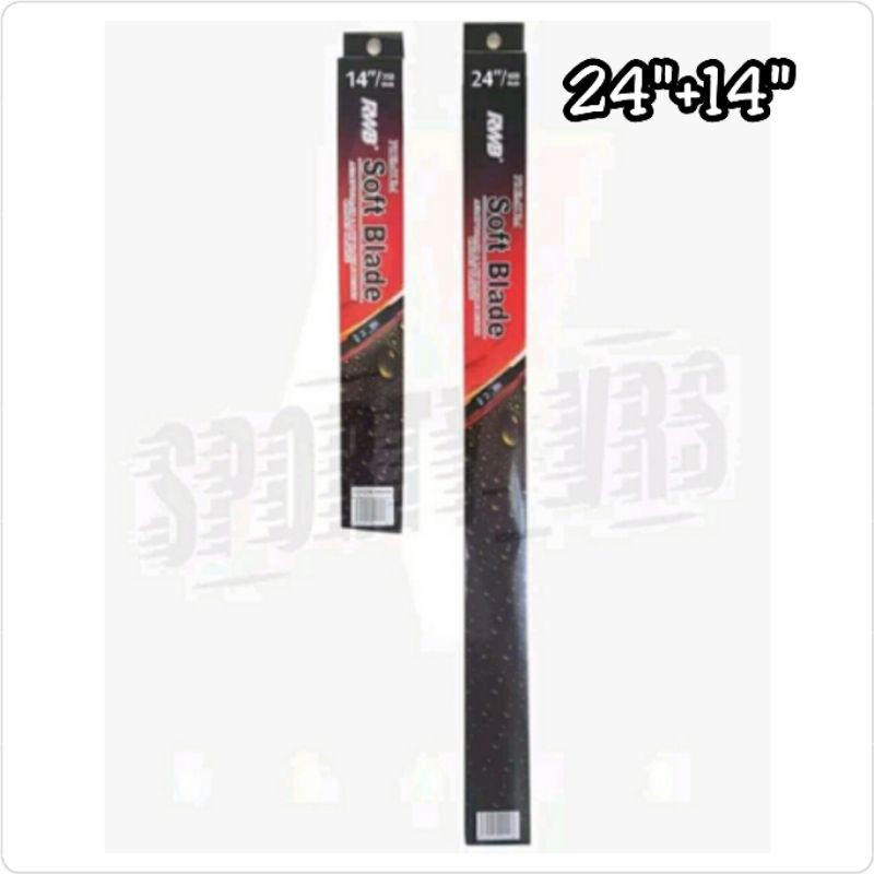 Wiper Depan Grand Livina 24&quot;+14&quot; Model Soft Blade Merk RWB